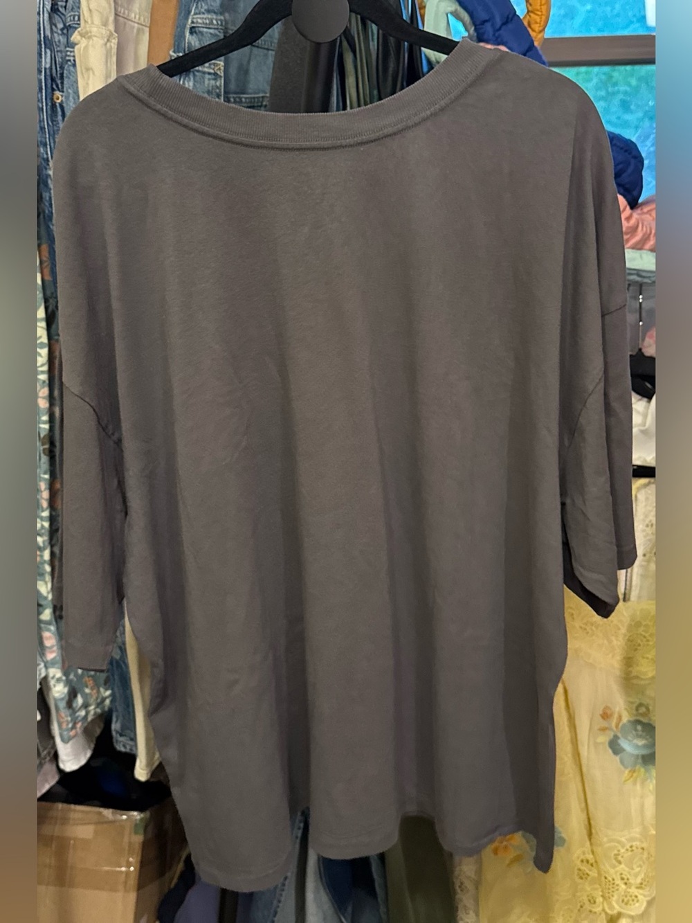NWOT Free People FP Movement Tackle Graphic Tee - washed black grey combo - XL - Picture 9 of 10